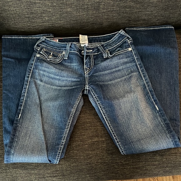 Woman’s size 25 True Religion jeans - Picture 3 of 5